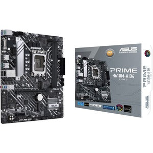 Asus Prime H610M-A D4-CSM Desktop Motherboard - Intel H610 Chipset - Socket LGA-1700 - Micro ATX Asus Prime H610M-A D4-CSM Desktop Motherboard - Intel H610 Chipset - Socket LGA-1700 - Micro ATX